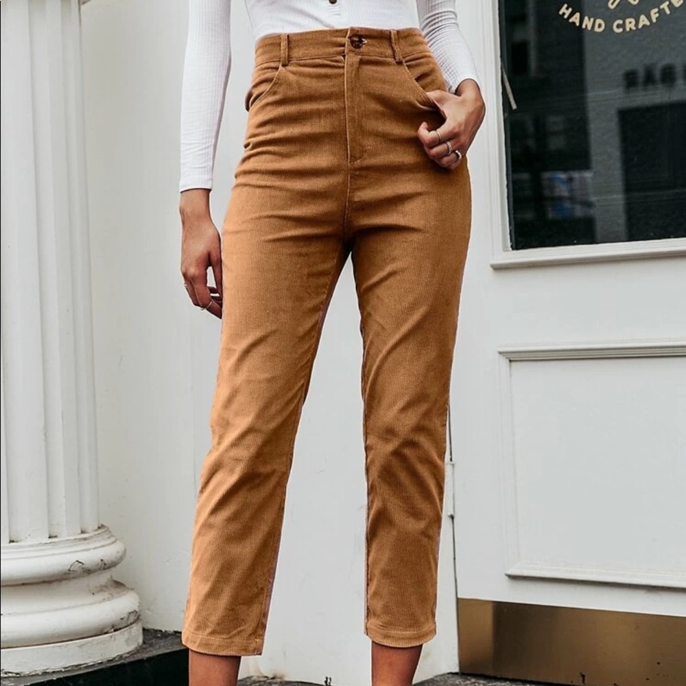 Corduroy cropped pant